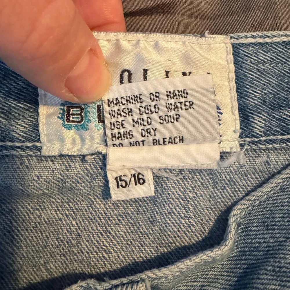 Vintage Carolina Blues Color-Block Striped Denim Shorts - Picture 7 of 11